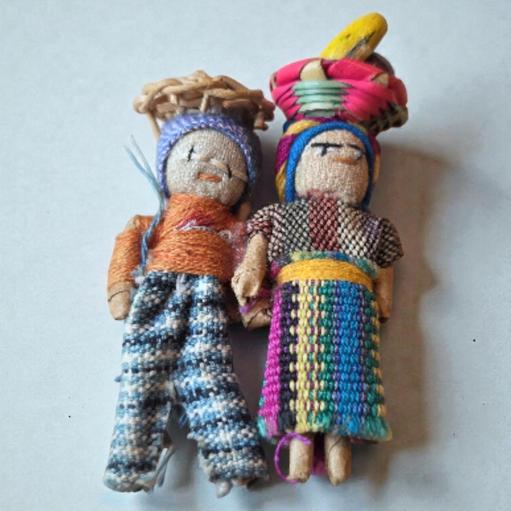 Colorful Handmade Worry Dolls Set